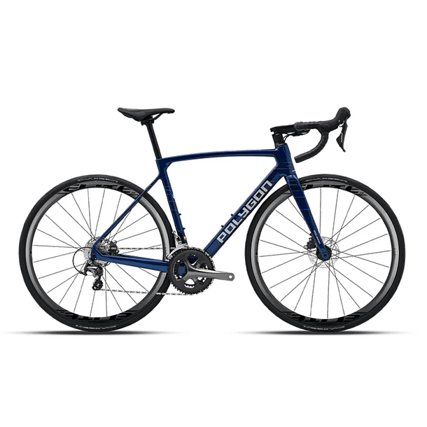 Bicicleta Ruta Polygon Strattos S6D Blue - Tiagra 10V + Carbon Wheels 