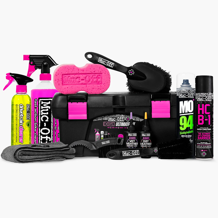 MUC-OFF ULTIMATE KIT LIMPIEZA Y CUIDADO DE BICICLETA E-BIKE 1