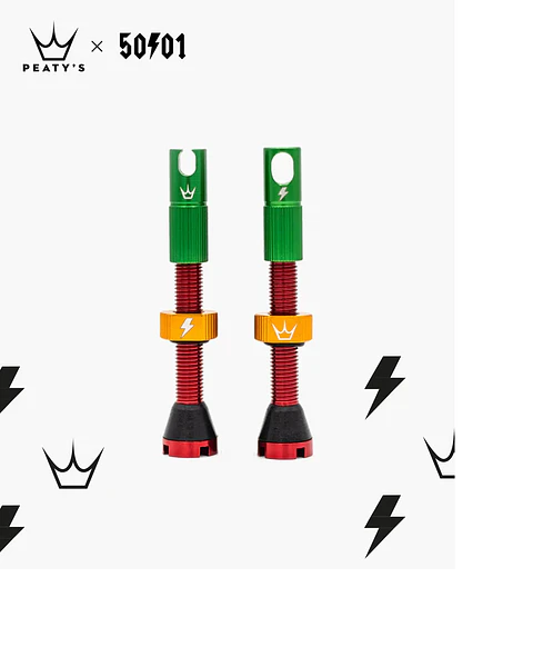 Valvula Tubular Chris King 42Mm Rojo/Verde Peaty's