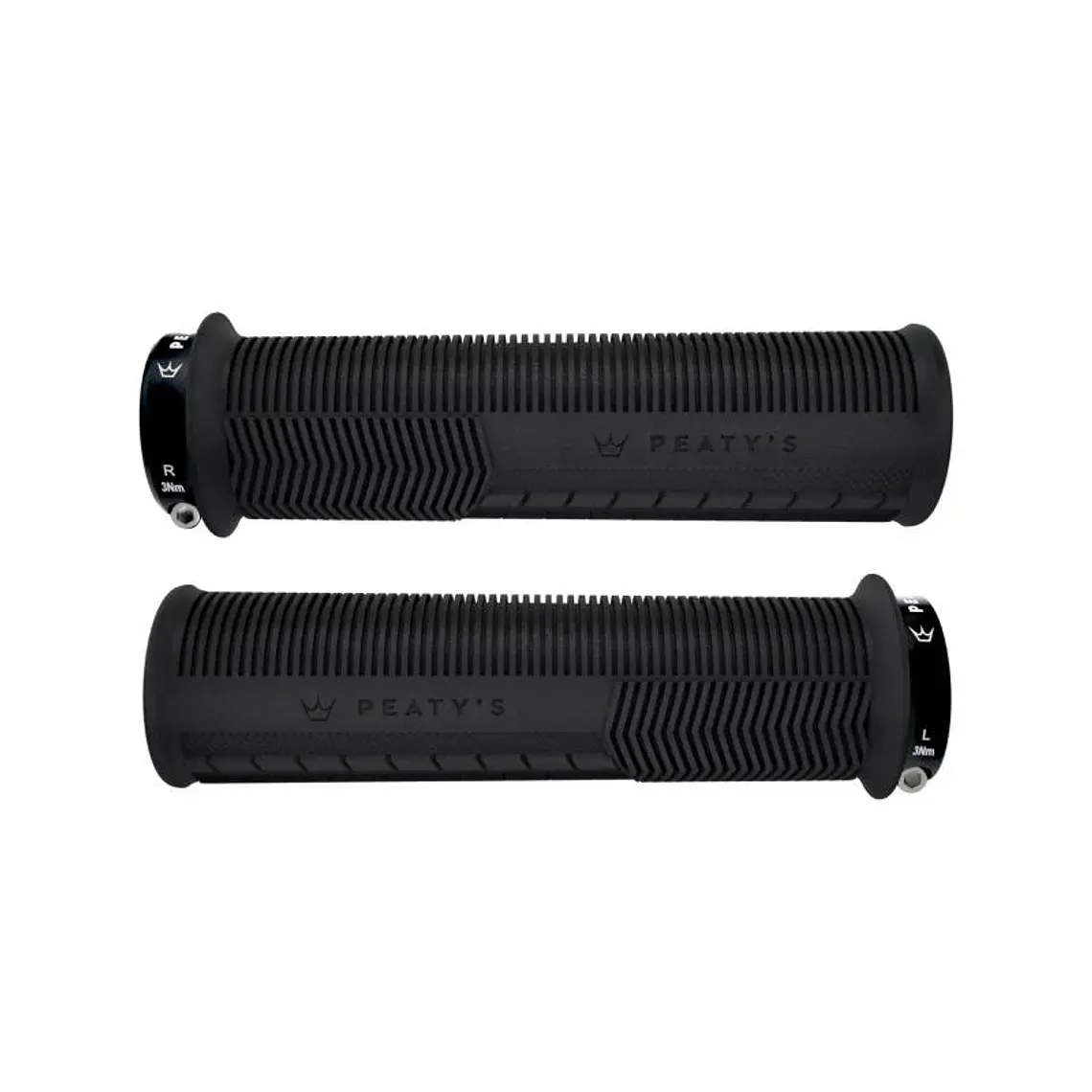 Puños Bicicleta Mushroom Grueso Negro Peatys 1