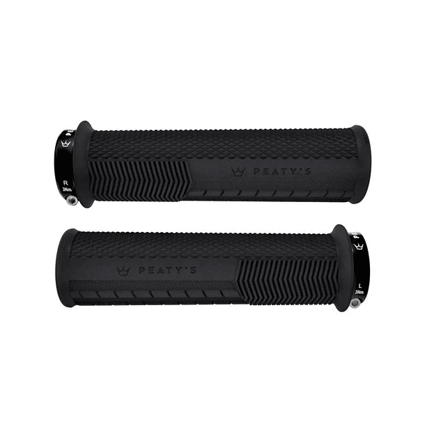 Puños Bicicleta Knurl Grueso Negro Peatys 