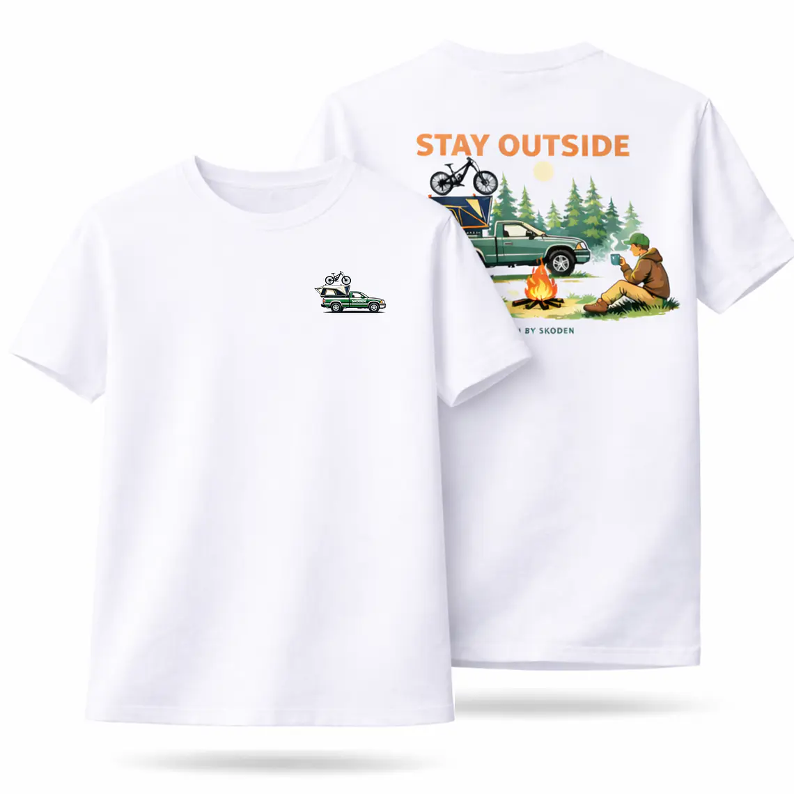 Polera STAY OUTSIDE – Blanca – Skoden Designs 1