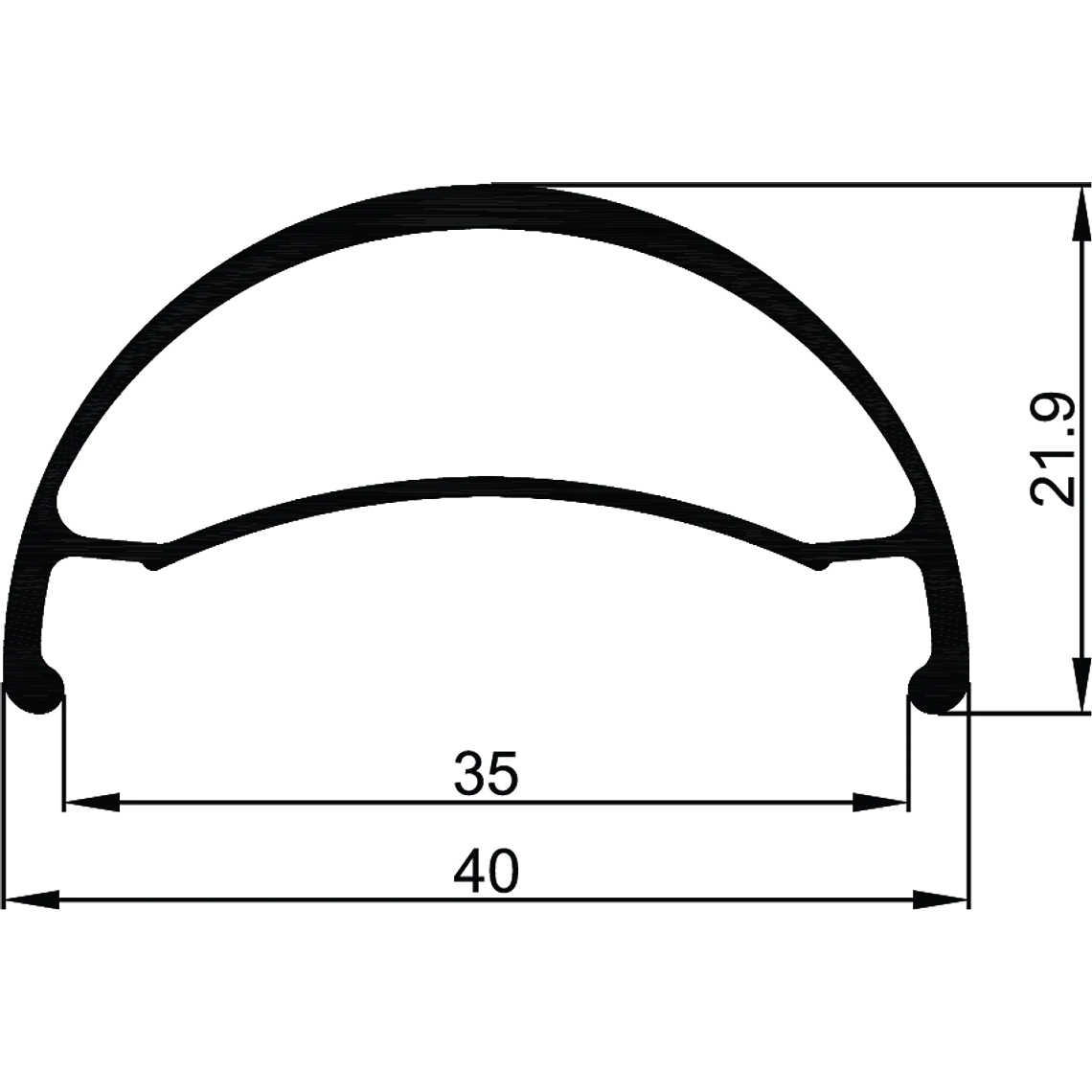 LLANTA WEINMANN 29 U40 TL NEGRA 32H 3