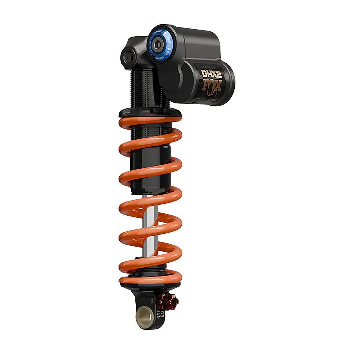 Shock Fox DHX2 2026 F-S 2pos-Adj Neutral Logo Trunnion 205x60 1