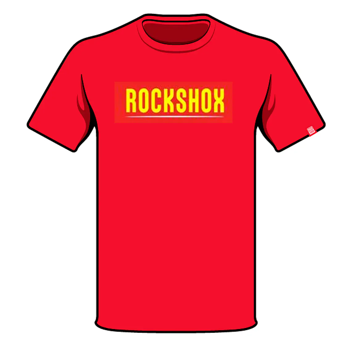 Polera RockShox paint brush logo rojo M 1