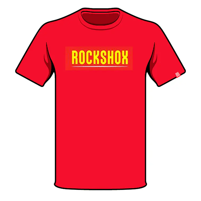 Polera RockShox paint brush logo rojo M 1