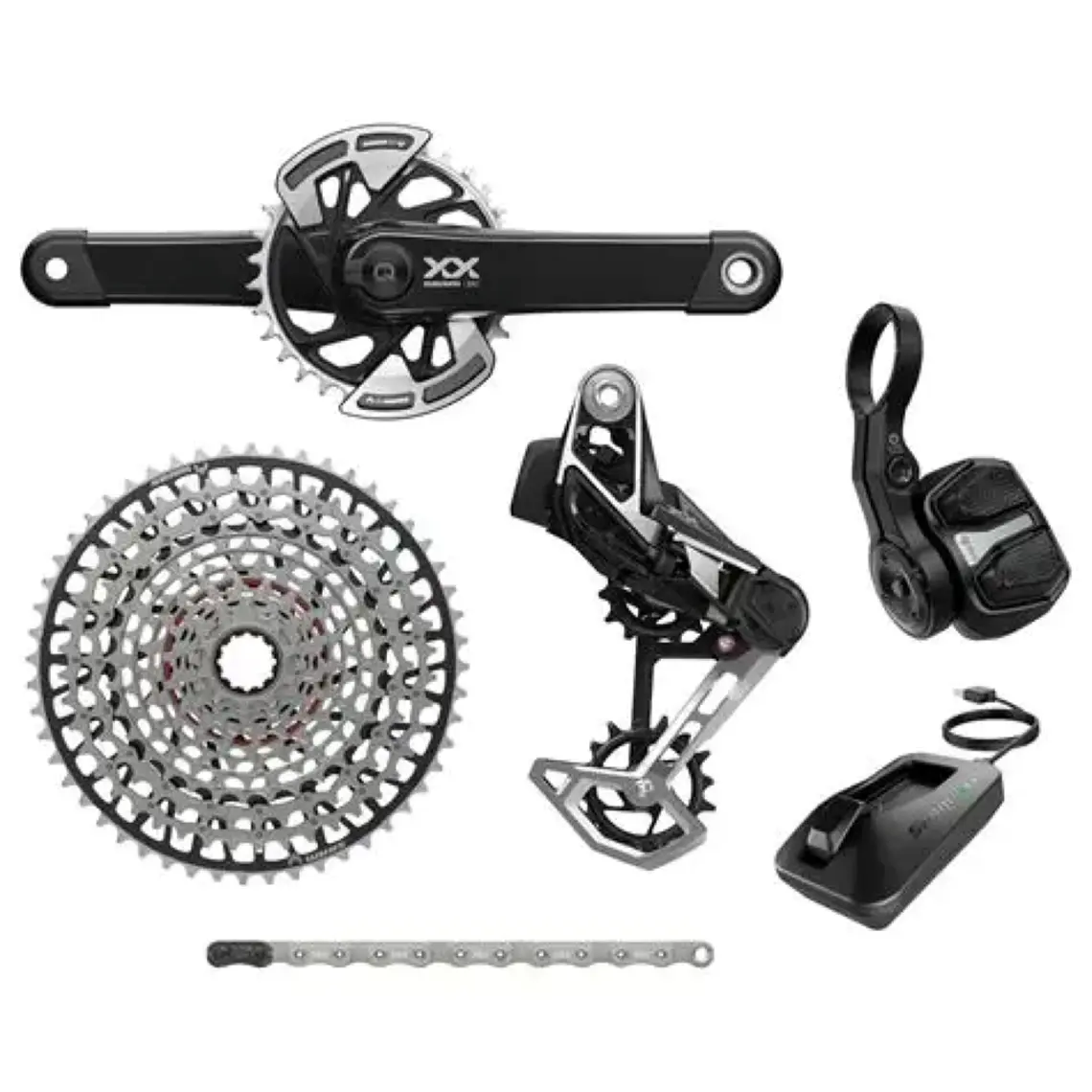 Transmisión SRAM Potenciómetro Eagle XX D1 UDH AXS T-Type DUB Wide 55mm Q174 175mm 32T 126L 10-52T 1
