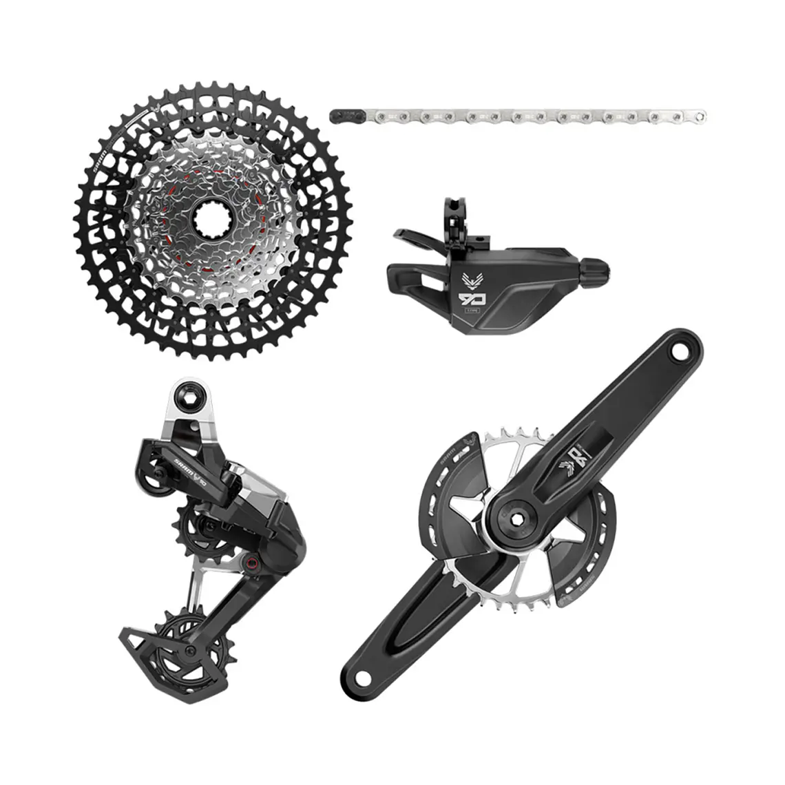 Transmisión SRAM Eagle 90 A1 DUB WIDE 165mm DM 32T T-Type 126L XS1275 10-52T 1