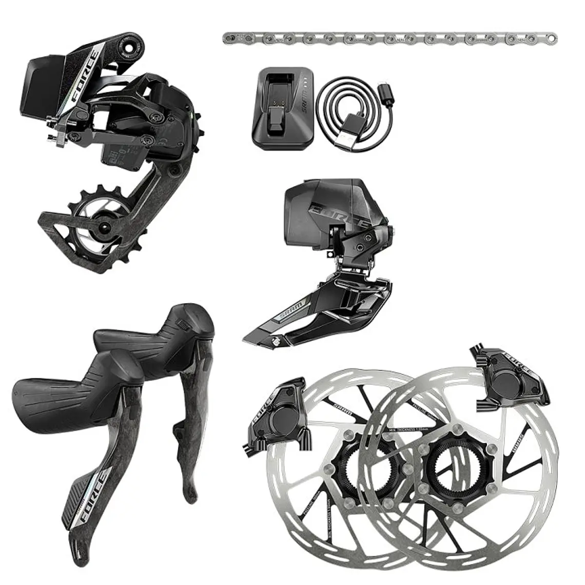Grupo SRAM Force E1 HDR AXS Centerlock 160mm 114L 1