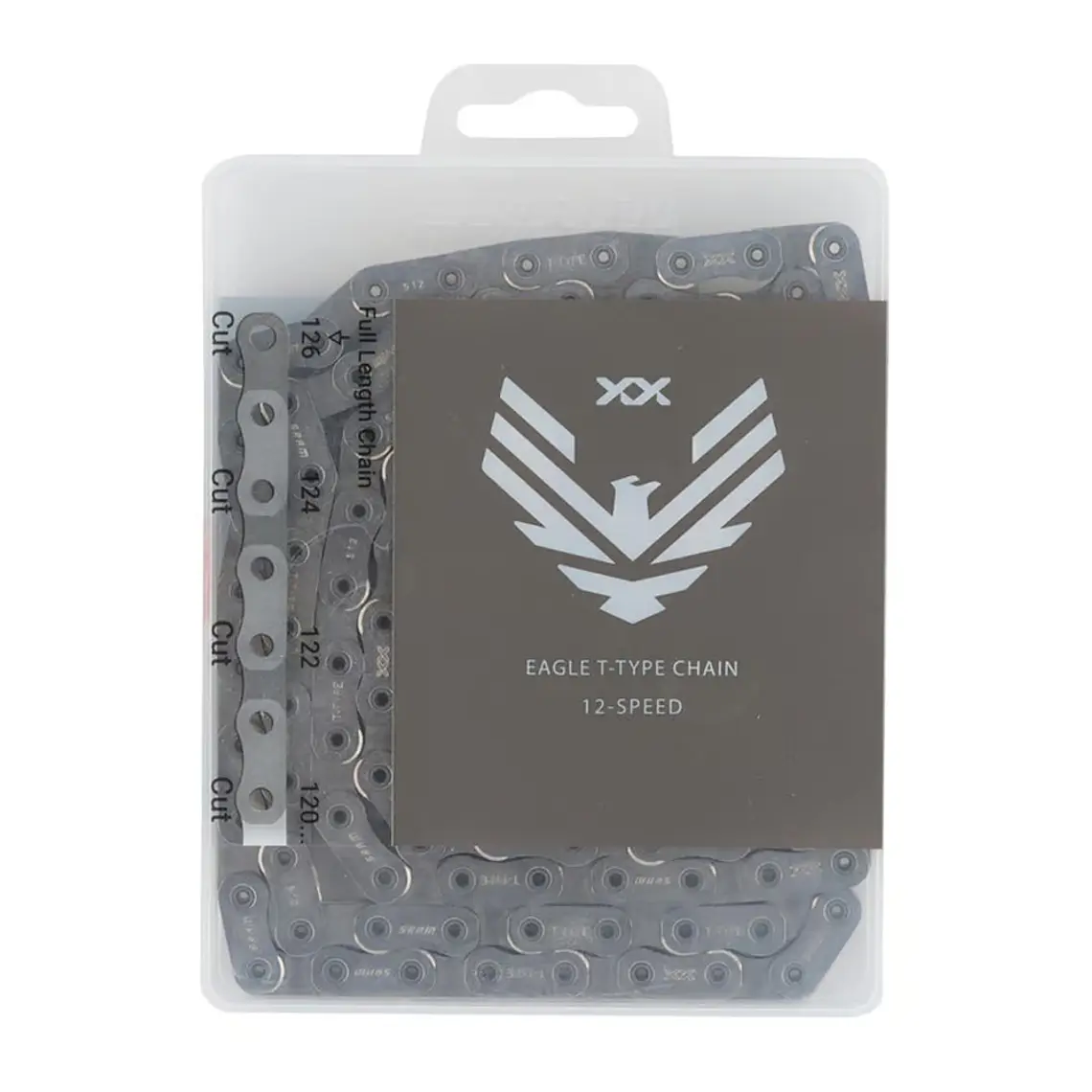 Cadena SRAM Eagle XX A1 T-Type Flattop HollowPin 126 Links Plateado 1