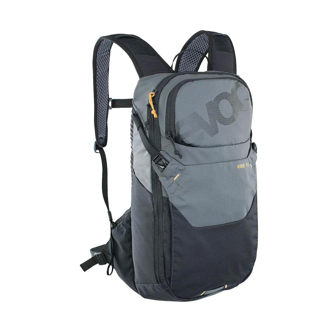 Mochila EVOC Ride 12L Gris Carbón Negro 1