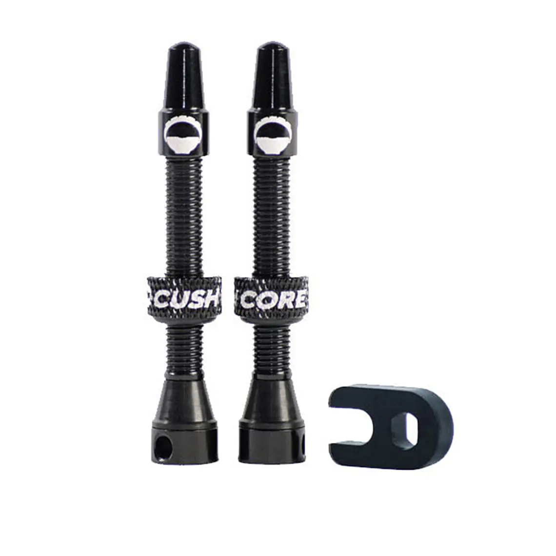 Válvulas CushCore Tubeless F/V Presta 44mm Aluminio Negro 2U 1