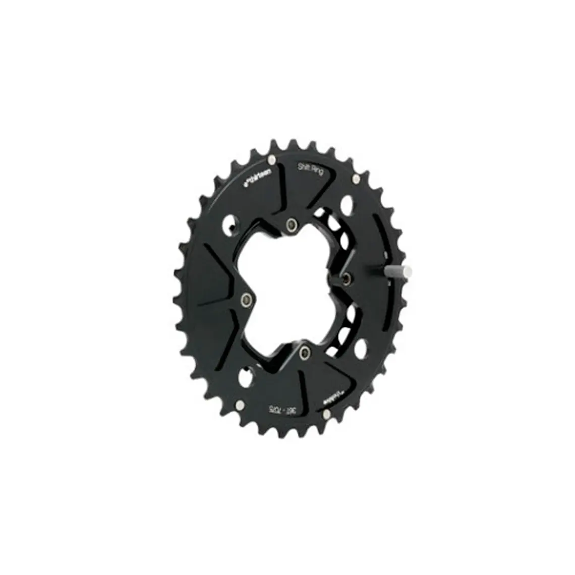 Corona E13 TRS 2 Doble Integrada Aluminio Negro 22-36T 1