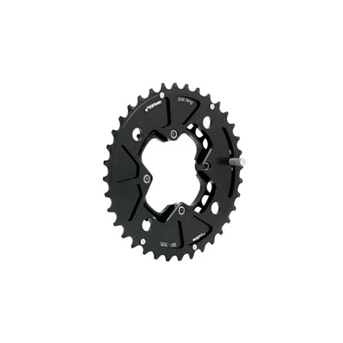 Corona E13 TRS 2 Doble Integrada Aluminio Negro 22-36T