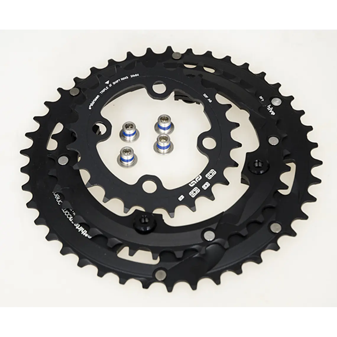 Coronas E13 24-34-42T MTB DM E13 Aluminio Negro 24-34-42T 1