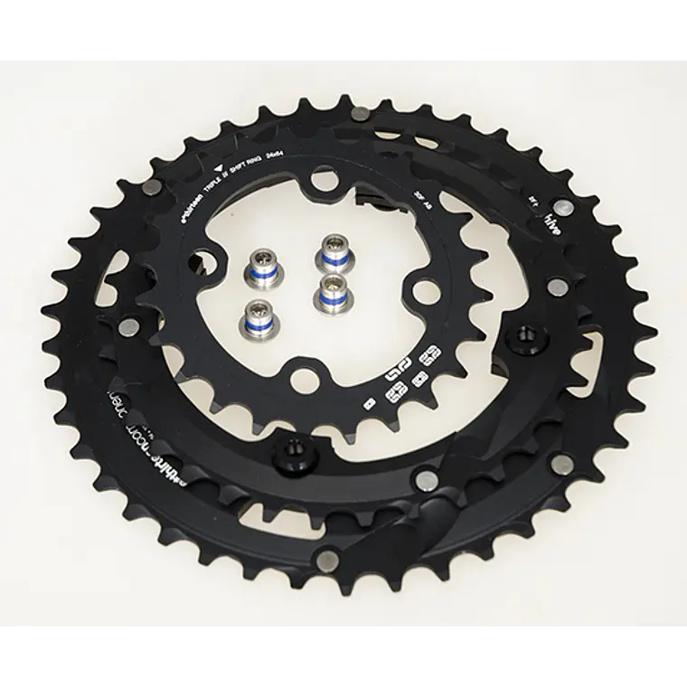 Coronas E13 24-34-42T MTB DM E13 Aluminio Negro 24-34-42T 1