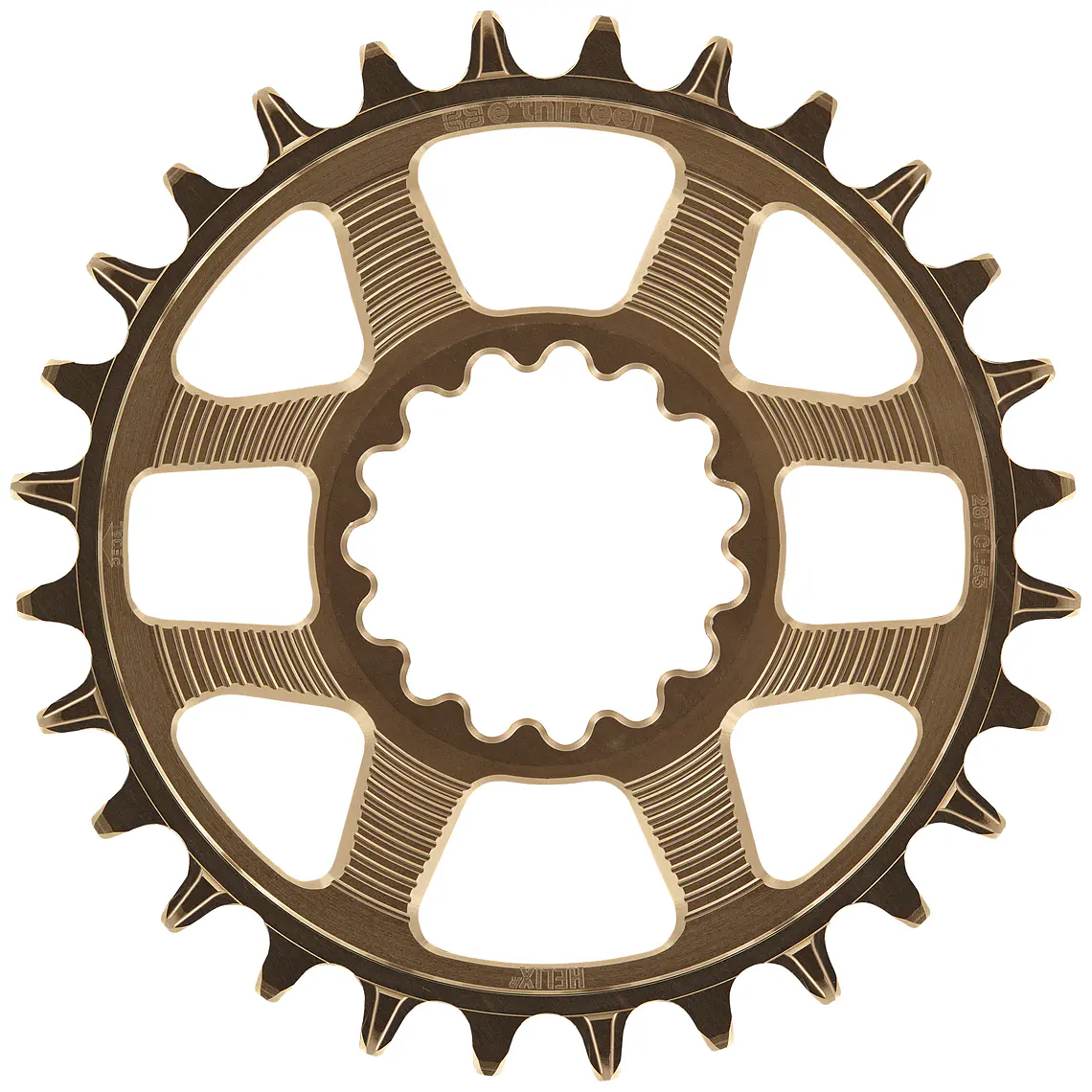 Corona E13 Helix R M4 Narrow Wide Flip Flop DM E13 3.5mm Offset Aluminio Bronce 28T 1