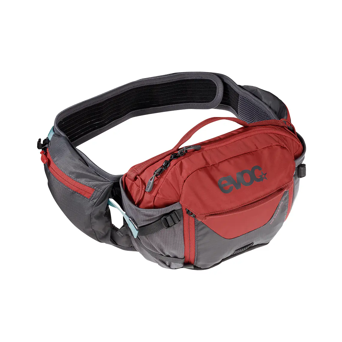 Banano EVOC Hip Pack Pro 3L + Bolsa 1.5L Gris Rojo 1