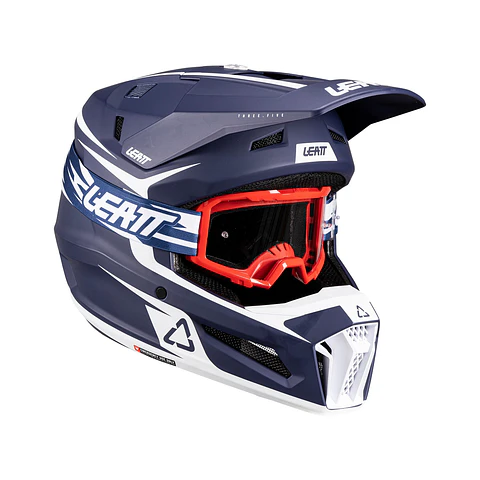 Kit Leatt Casco Moto Infantil JR 3.5 Antiparra 2.5s Azul