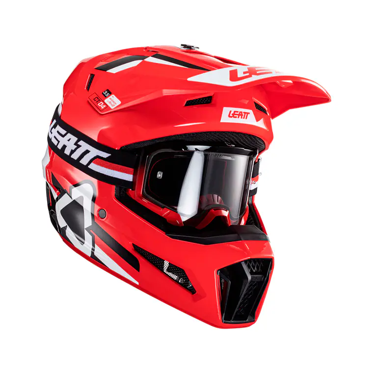 Kit Leatt Casco Moto 3.5 Antiparra 4.5 V24 Rojo 1