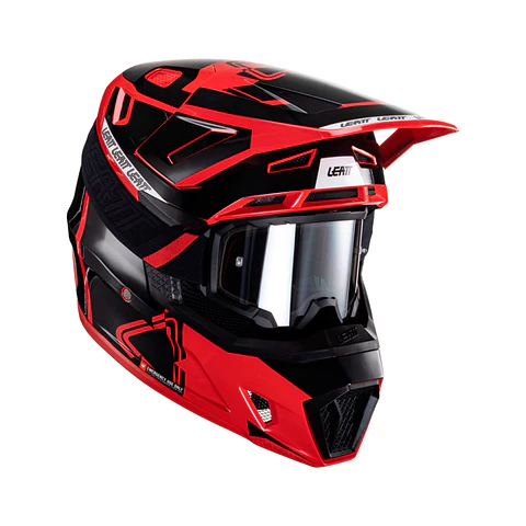 Kit Leatt Casco Moto 7.5 Antiparra 4.5 V24 Rojo