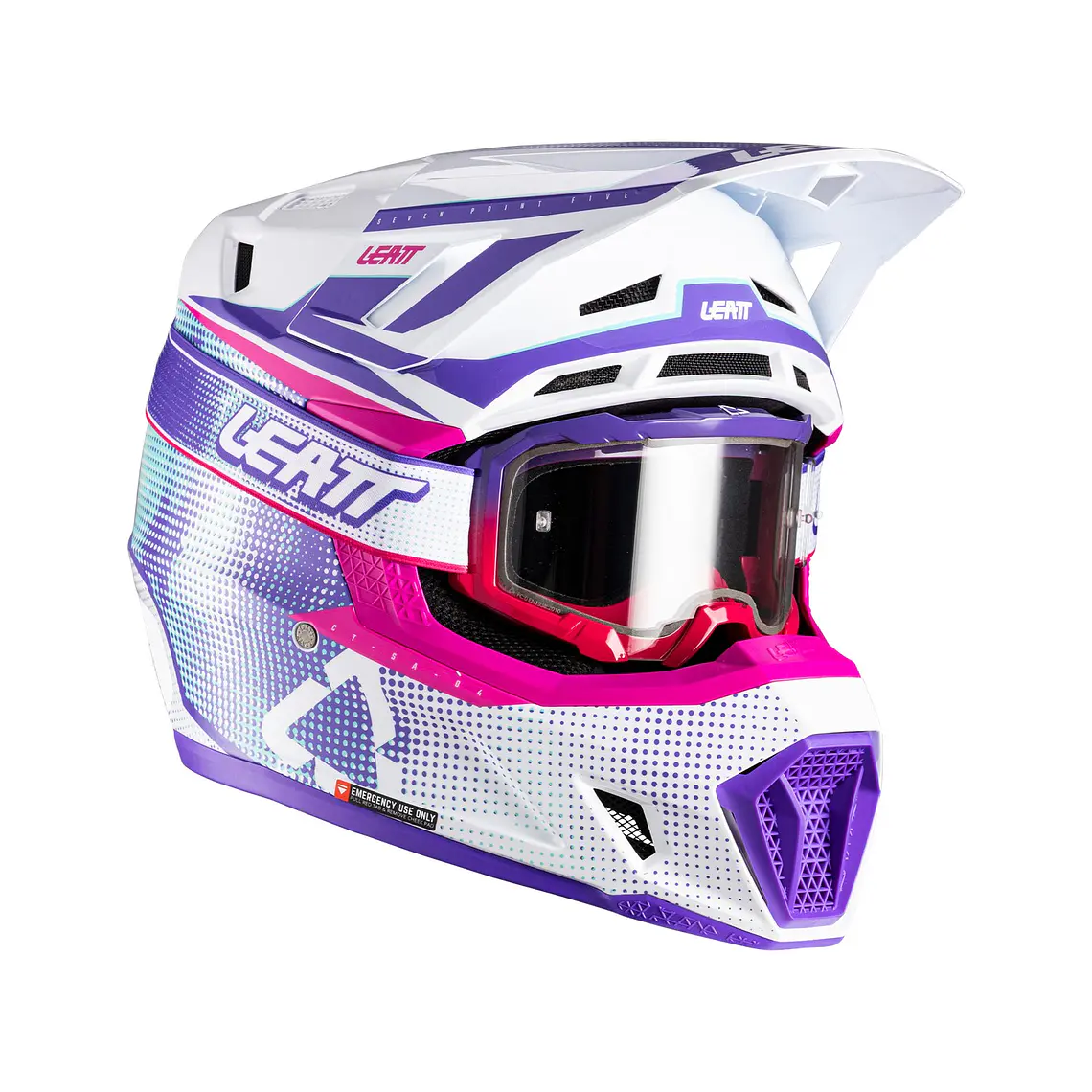 Kit Leatt Casco Moto 7.5 Antiparra 4.5 Morado 1