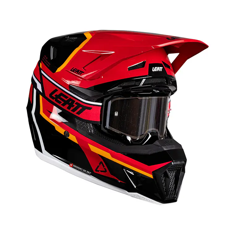 Kit Leatt Casco Moto 7.5 Antiparra 4.5 Rojo 1