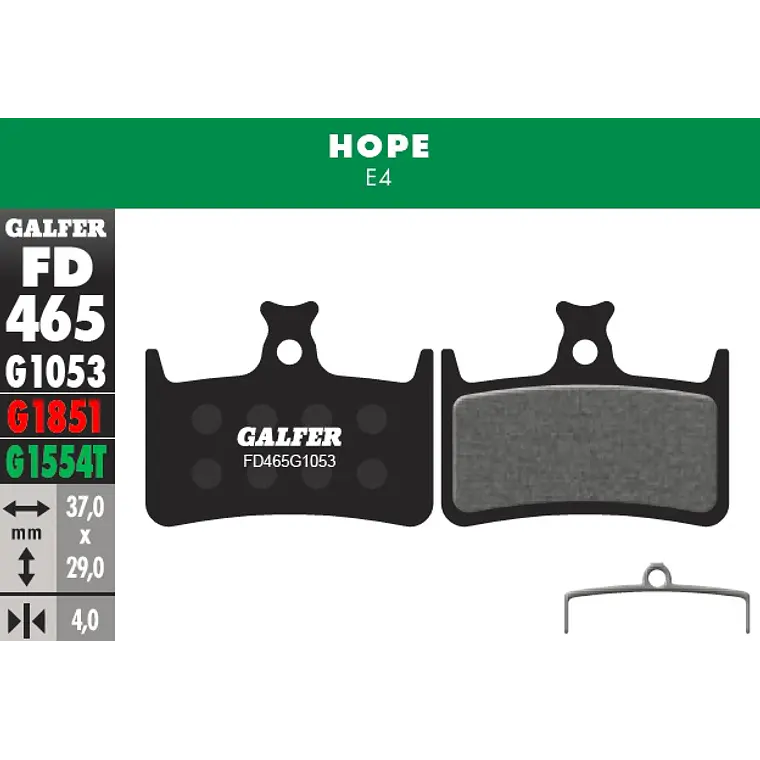 PASTILLAS GALFER - HOPE E4 1