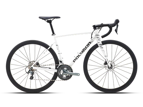 Bicicleta Ruta Polygon Strattos S4D White/Blk - Tiagra 10V
