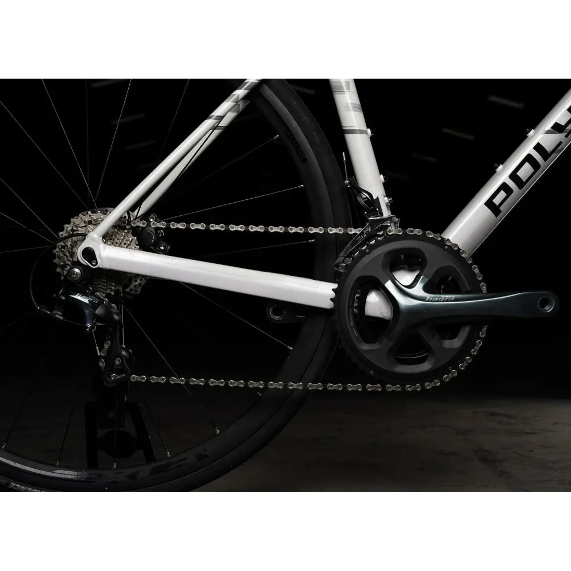 Bicicleta Ruta Polygon Strattos S4D White/Blk - Tiagra 10V 5