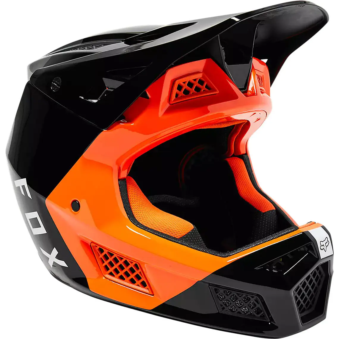 Casco Bicicleta Rampage Pro Carbon Mips Fuel Negro/Naranjo Fox 1