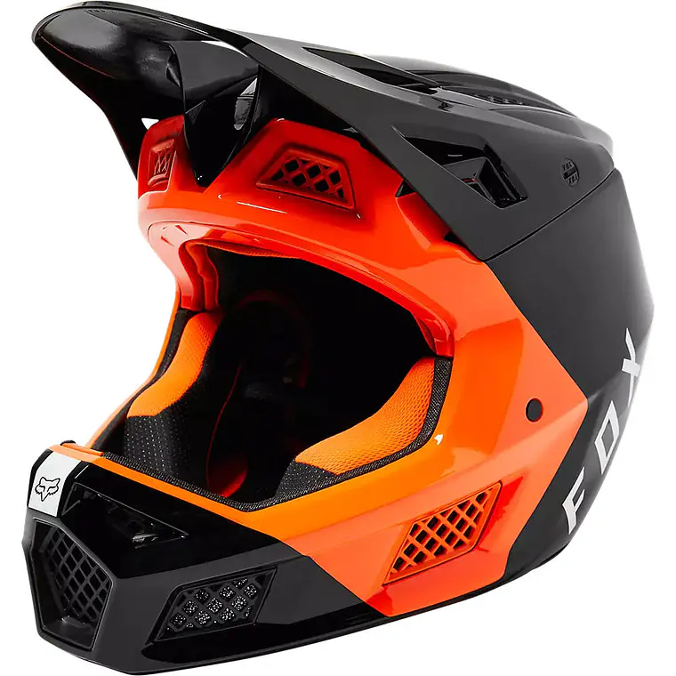 Casco Bicicleta Rampage Pro Carbon Mips Fuel Negro/Naranjo Fox 2