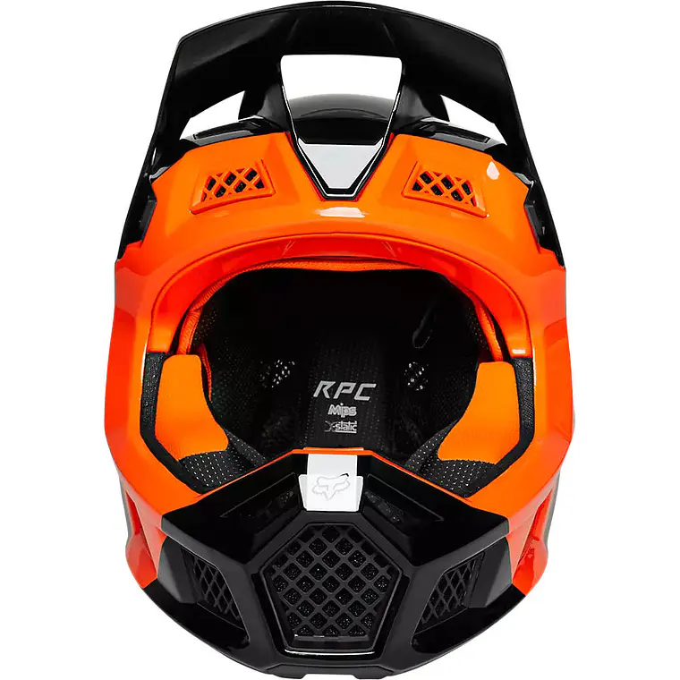 Casco Bicicleta Rampage Pro Carbon Mips Fuel Negro/Naranjo Fox 5