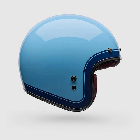 Casco Moto Calle Custom 500 Crate Azul Bell