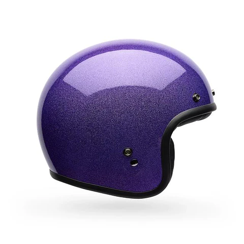 Casco Moto Calle Custom 500 Flake Morado Certificado QR Bell