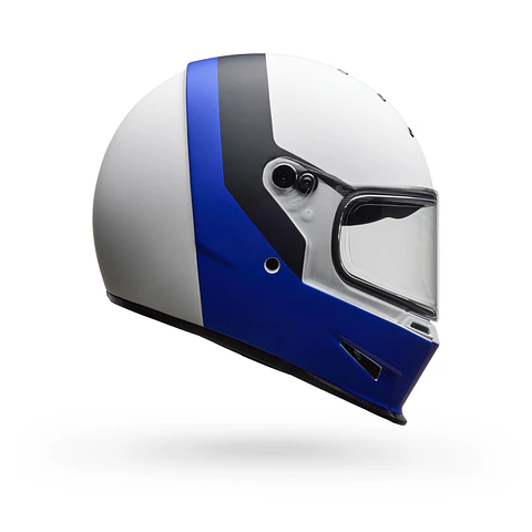 Casco Moto Calle Eliminator Menace Azul/Blanco Certificado QR Bell