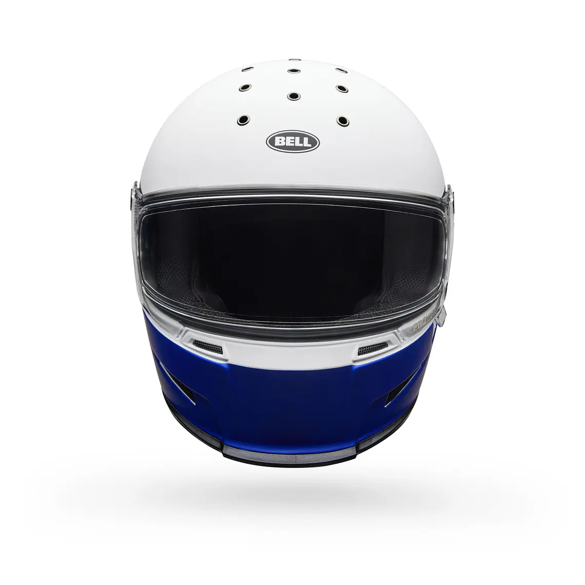 Casco Moto Calle Eliminator Menace Azul/Blanco Certificado QR Bell 3