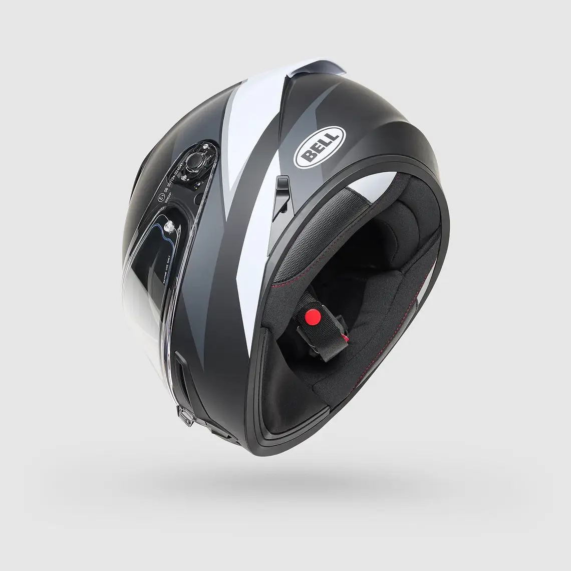Casco Moto Calle Lithium Flip Negro/Blanco Bell 4