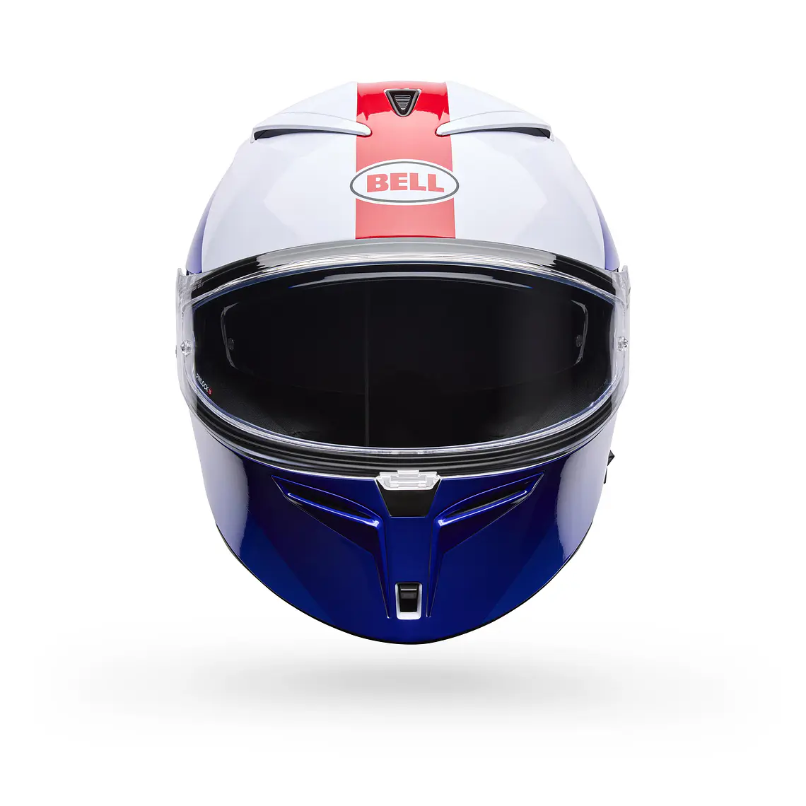Casco Moto Calle Lithium Mips Bash Blanco/Azul Certificado QR Bell 3