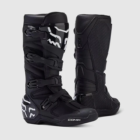 Botas Moto Mujer Comp Negro/Blanco Fox