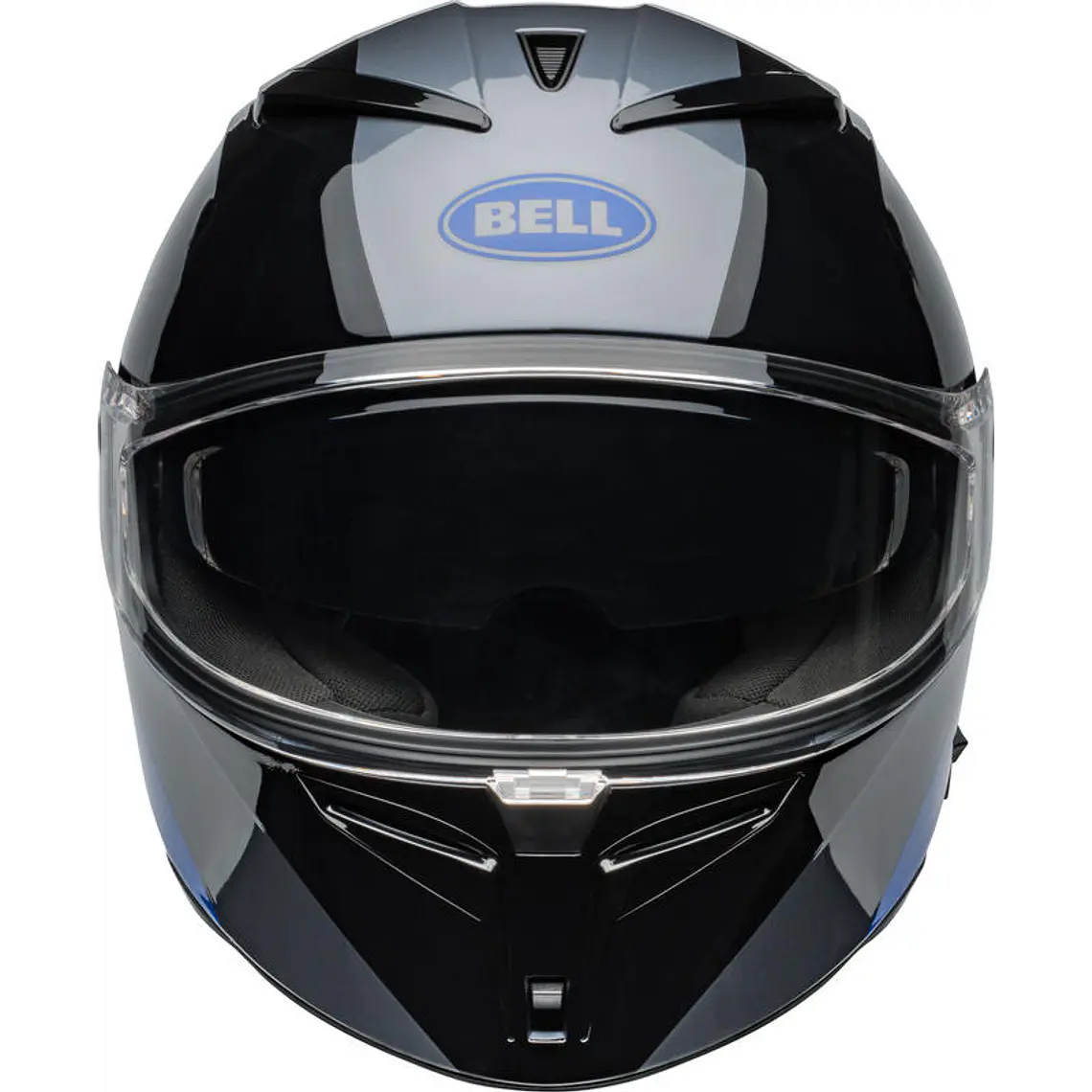 Casco Moto Calle Lithium Shear Negro/Azul Certificado QR Bell 3