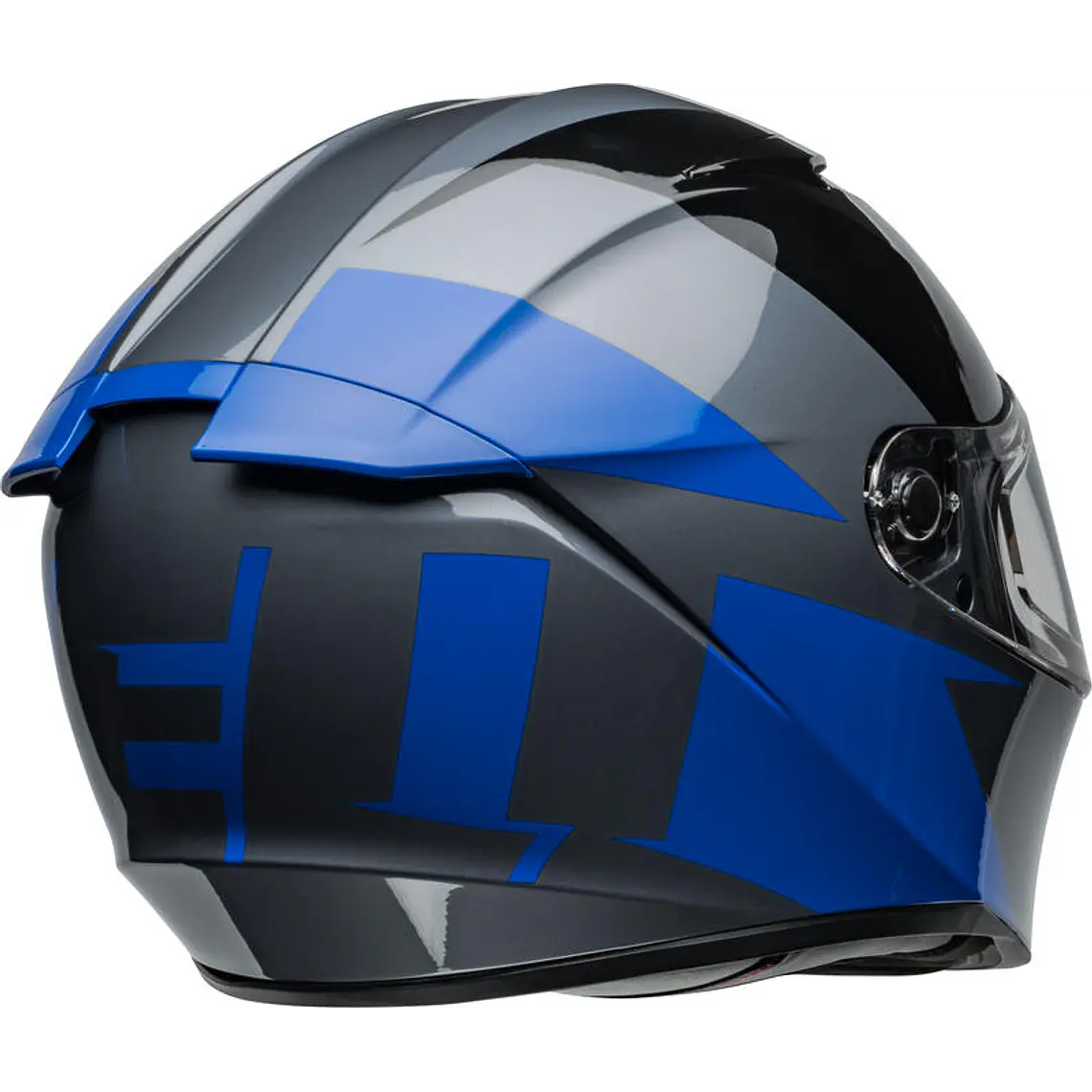 Casco Moto Calle Lithium Shear Negro/Azul Certificado QR Bell 6
