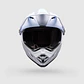Casco Moto Calle MX-9 ADV Trail Blanco Bell - Miniatura 2