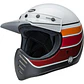 Casco Moto Calle Moto-3 Classic Blanco Naranjo Certificado QR Bell - Miniatura 1