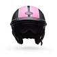 Casco Moto Calle Pit Boss Negro/Rosado Mate Certificado QR Bell - Miniatura 2