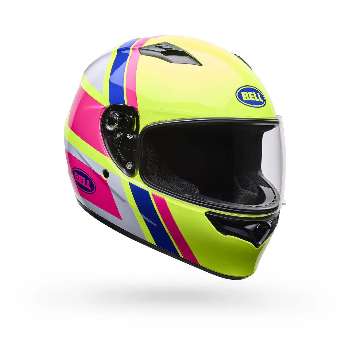 Casco Moto Calle Qualifier Chasm Amarillo/Rosado Certificado QR Bell 1