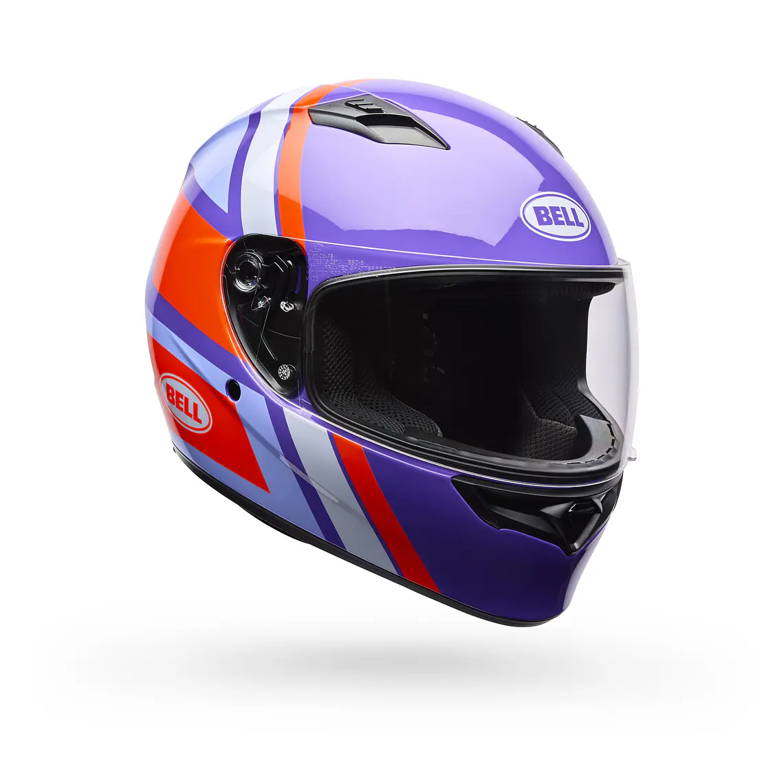 Casco Moto Calle Qualifier Chasm Morado Certificado QR Bell 1