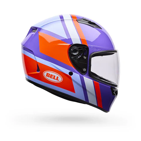 Casco Moto Calle Qualifier Chasm Morado Certificado QR Bell