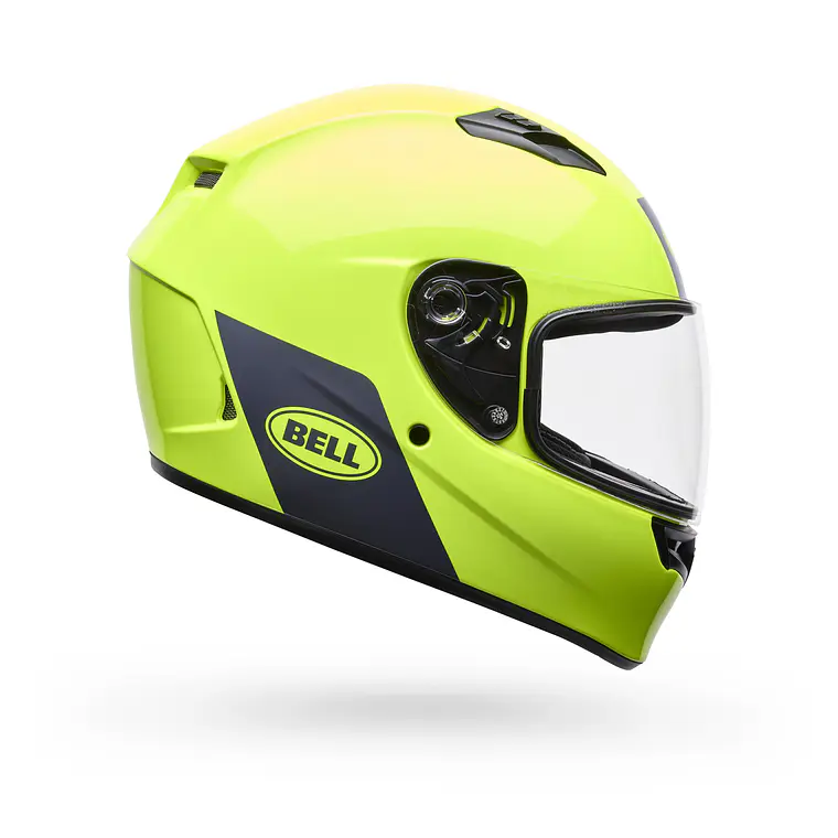 Casco Moto Calle Qualifier Clip Certificado QR Amarillo Bell 2