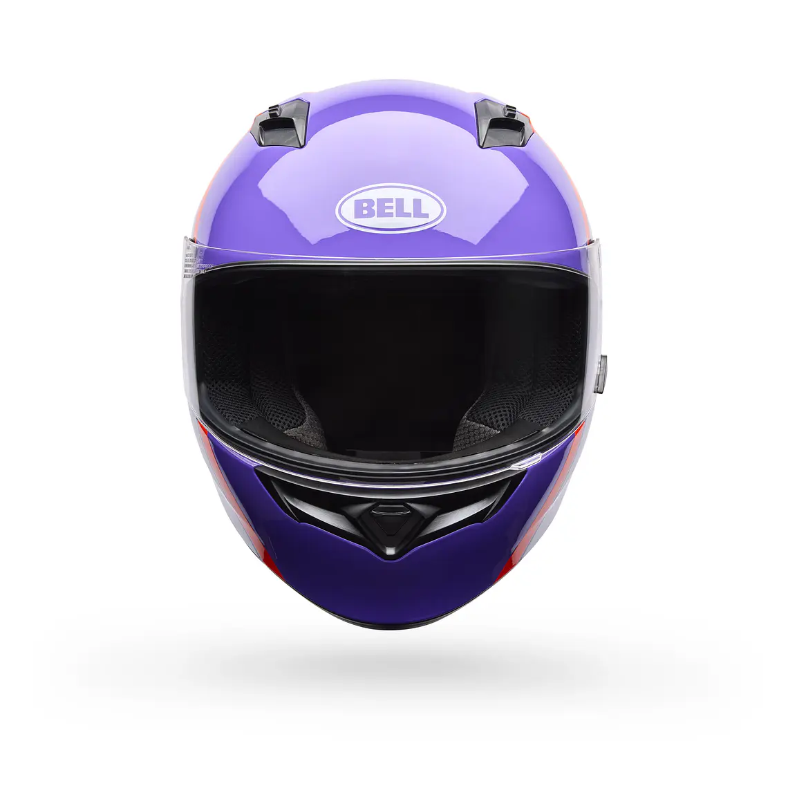 Casco Moto Calle Qualifier Chasm Morado Certificado QR Bell 3